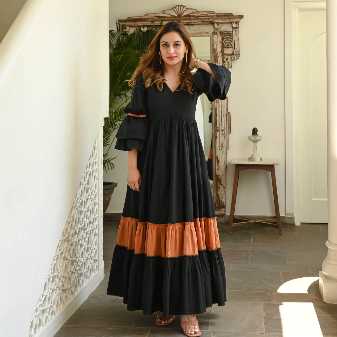 Smoky Rust Tier Dress