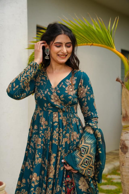 Azure Afsan Cotton Suit Set