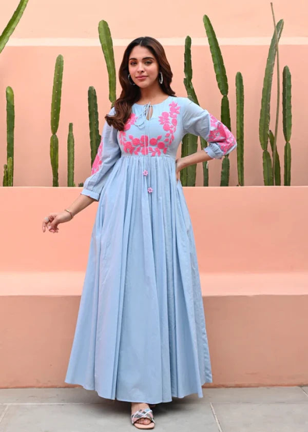 Sky Whisper Cotton Dress