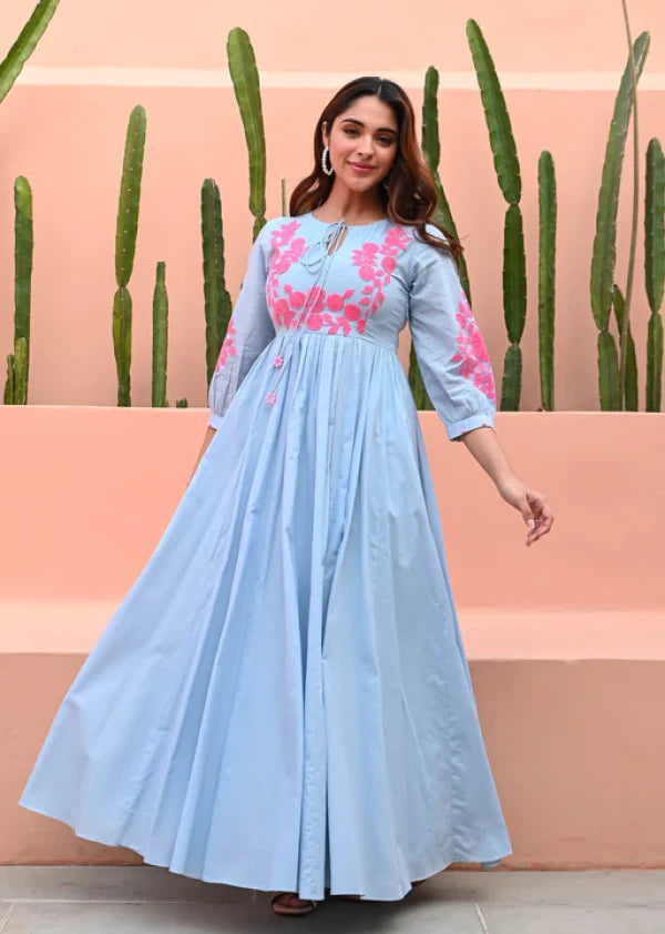 Sky Whisper Cotton Dress