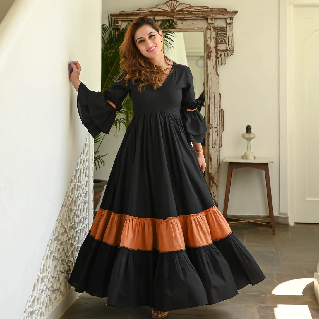 Smoky Rust Tier Dress