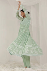 Mint Blossom Anarkali