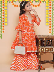 Orange Printed Kurta for Kids – Cotton Ethnic Wear