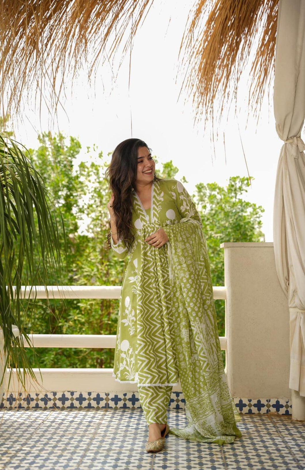 Liora Green Cotton Set
