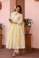 Lime Aura Anarkali Set