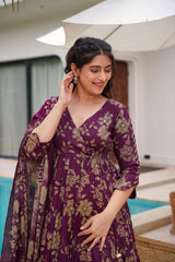 Mauve Screen Print Set