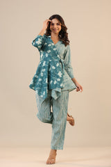 Meera Tel blue Co-Ords Set