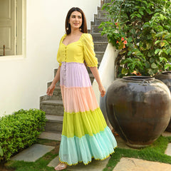 Lush Pastel Harmony Dress