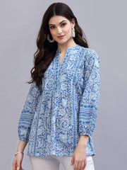 Aurora Blue Ocean Glory Tunic Top