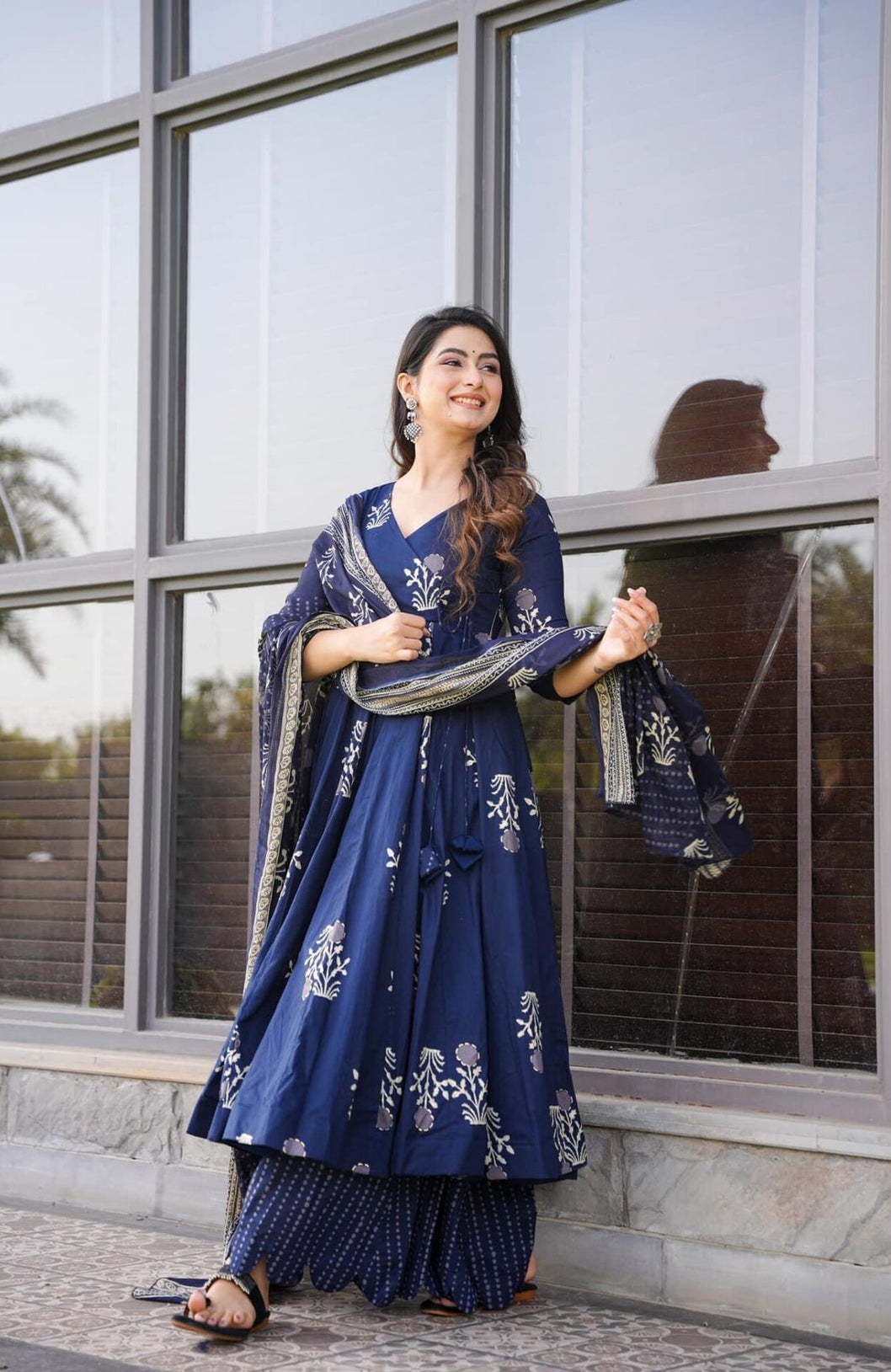 Blue Haze Cotton Suit Set