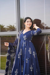 Blue Haze Cotton Suit Set