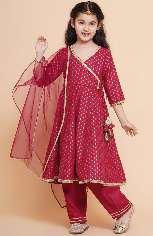 Maroon Motif Elegance Set