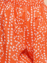 Orange Printed Kurta for Kids – Cotton Ethnic Wear