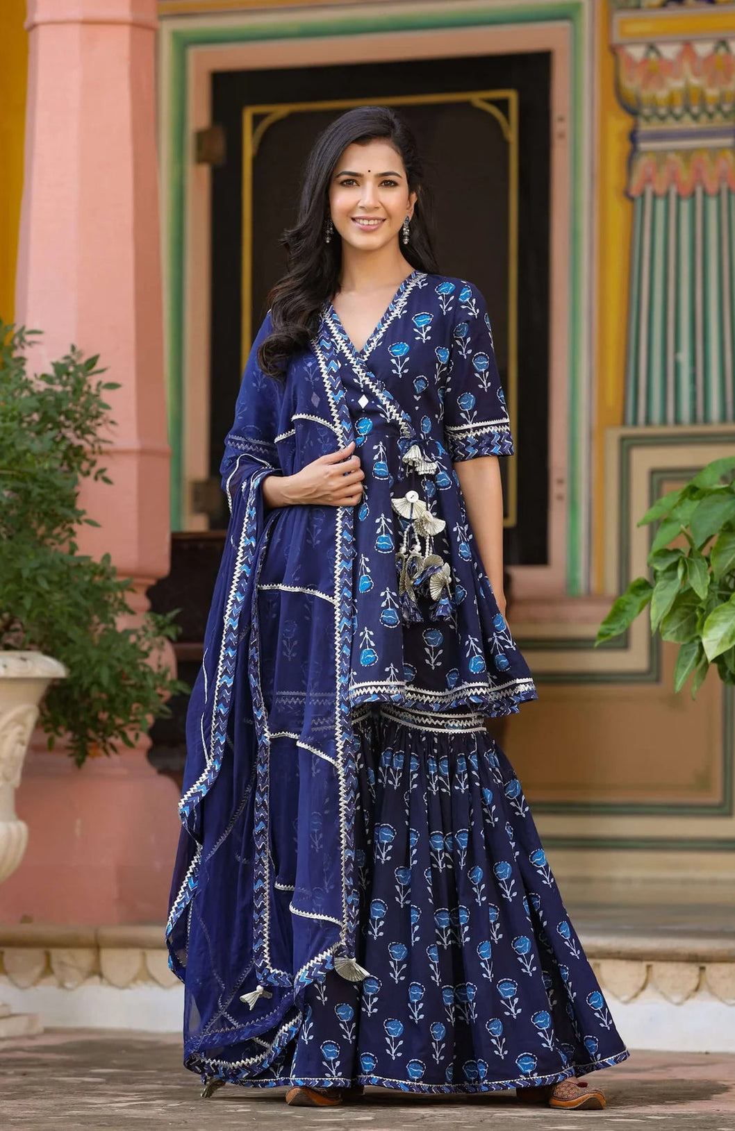 Rani Angrakha Sharara Set