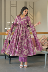 Violet Haze Bloom Garden Cotton Set