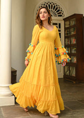 Sunray Elegance Tier Gown