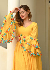 Sunray Elegance Tier Gown