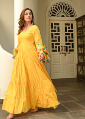 Sunray Elegance Tier Gown