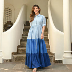 Ombre Ocean Cotton Dress