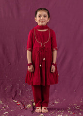 Cherry Blaze Anarkali Mini Set