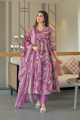 Violet Haze Bloom Garden Cotton Set