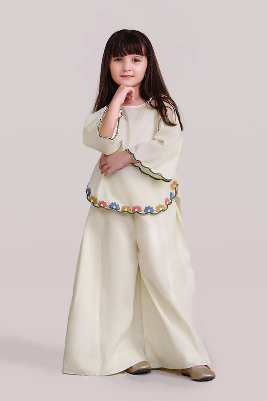 Girls Printed Kurta Trousers Combo