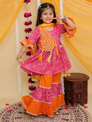 Festive Cotton Kurti Sharara Set