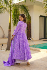 Orchid Mist Cotton Suit Set