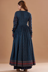 Blue Mirage Cotton Anarkali