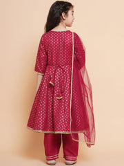 Maroon Motif Elegance Set