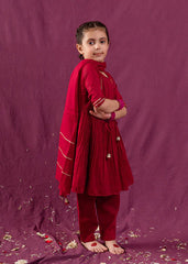 Cherry Blaze Anarkali Mini Set