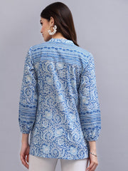 Aurora Blue Ocean Glory Tunic Top