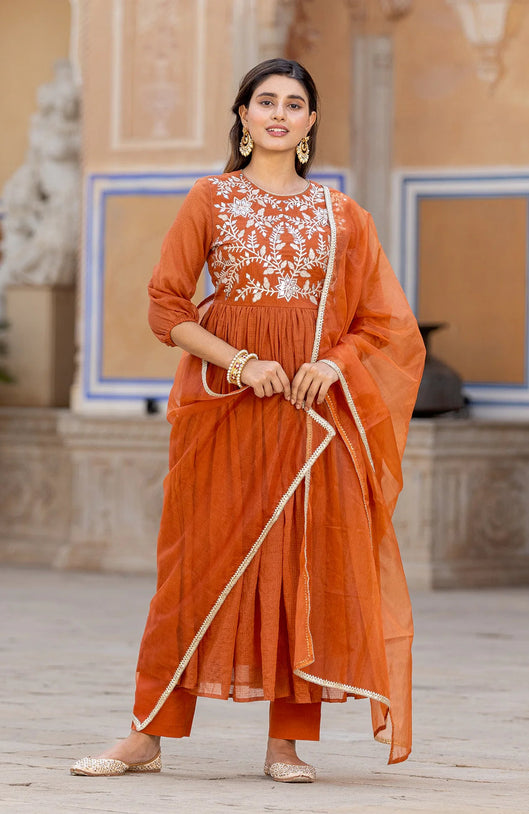 Autumn Ember Anarkali