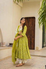 Green Haze Shibori Cotton Set