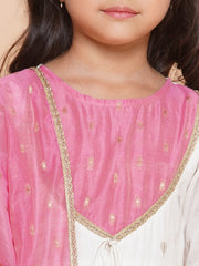 Snowy Ethnic Motif Sharara Set