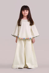 Girls Printed Kurta Trousers Combo