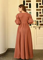 Autumn Rust Cotton Dress