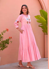 Blush Pearl Cotton Dress