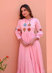 Blush Pearl Cotton Dress