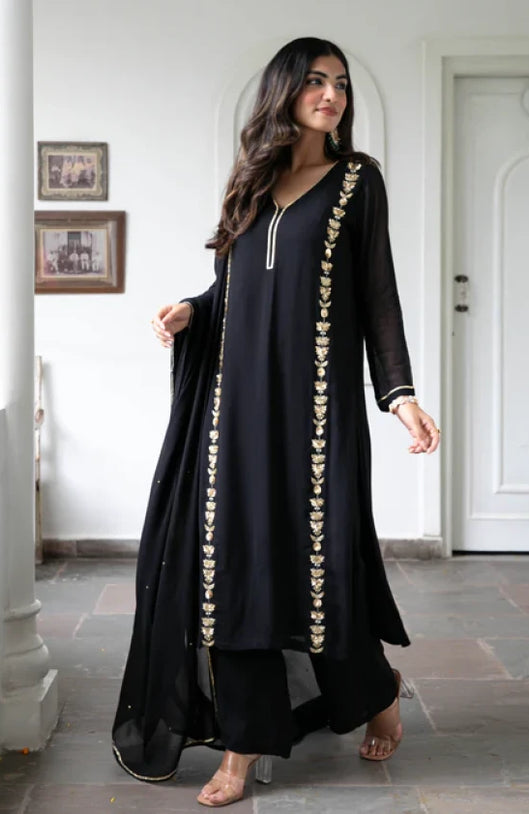 Black Veil Suit Set