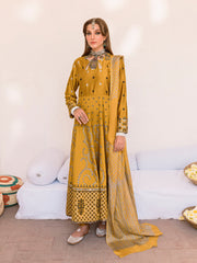 Neo Mustard anarkali suit set( One piece - Only DRess)