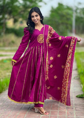 Magenta Glow Anarkali Set