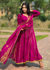 Magenta Glow Anarkali Set
