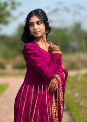 Magenta Glow Anarkali Set