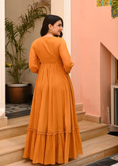 Mustard Muse Cotton Dress