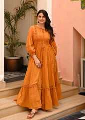 Mustard Muse Cotton Dress