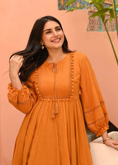 Mustard Muse Cotton Dress