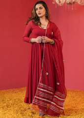 Maroon Aura Suit Set