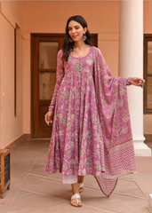 Floral Anarkali Set