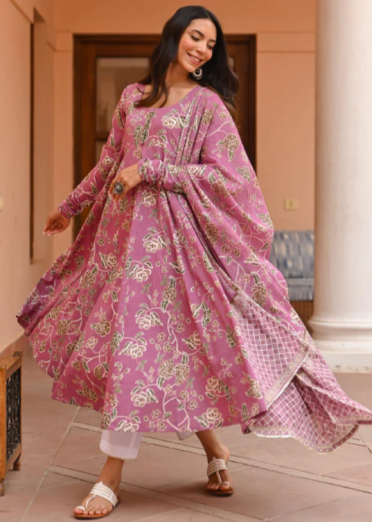 Floral Anarkali Set